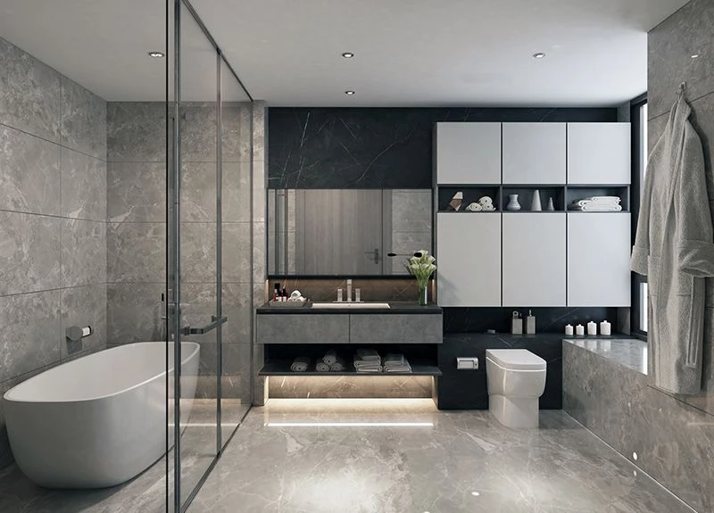 semi open style bathroom cabinet